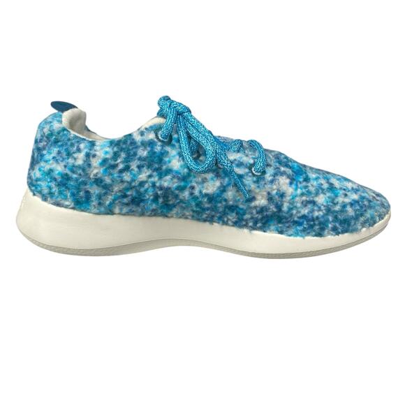 Allbirds Women’s Wool Runner Fluff Blue White Lace Up Sneaker Size US 9 - Picture 4 of 11